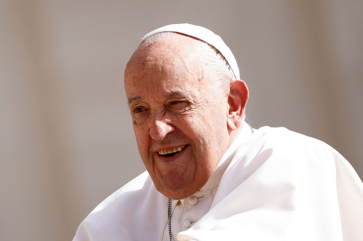 Papa Francisco durante audiência geral no Vaticano